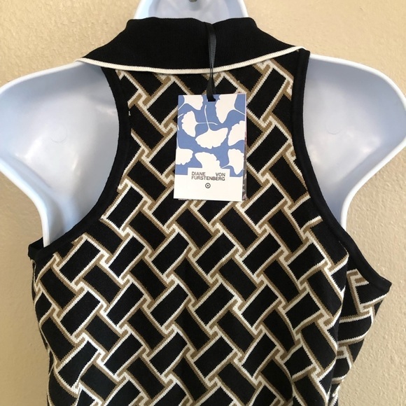 Diane Von Furstenberg Target Sleeveless Vintage Weave Sweaterknit Midi Wrap Dres - Picture 10 of 14